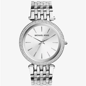 Michael Kors Darci Rhinestone Watch (Silver)